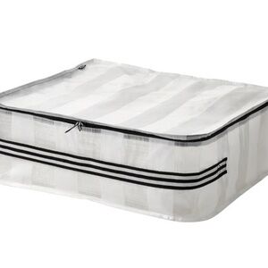 GORSNYGG White/Clear Storage Case – Foldable Organizer Box for Clothes, Linens